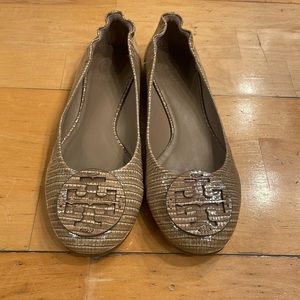 Tory Burch tan Reva flats size 8.5